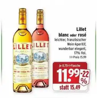 Wasgau Lillet Blanc Oder Rosé Angebot