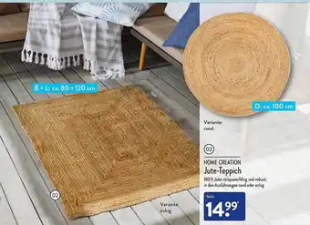 Aldi Nord Home Creation Jute-teppich Angebot