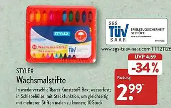 Aldi Nord Stylex Wachsmalstifte Angebot