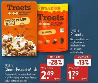 Aldi Nord Treets Peanuts, Treets Choco-peanut-müsli Angebot