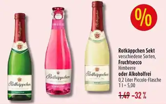 diska Rotkäppchen Sekt, Fruchtsecco oder Alkoholfrei 0,2 Liter Angebot