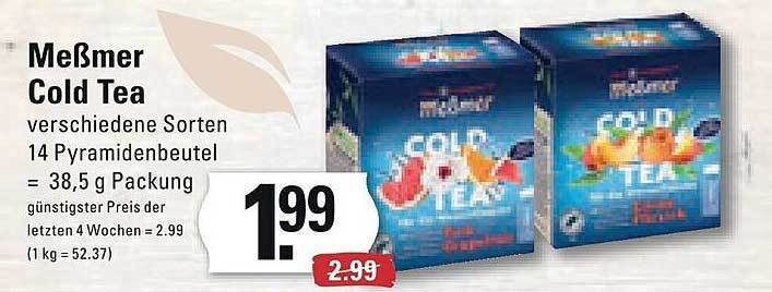 Meßmer Cold Tea Angebot bei Edeka Frischemarkt