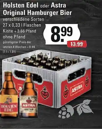 Edeka Frischemarkt Holsten Edel Oder Astra Original Hamburger Bier Angebot