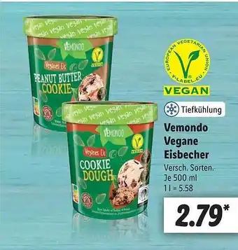Lidl Vemondo Vegane Eisbecher Angebot