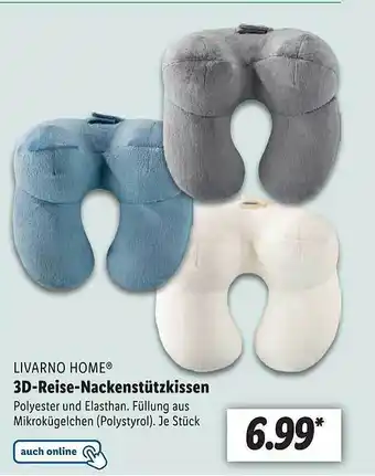 Lidl Livarno Home 3d-reise-nackenstützkissen Angebot