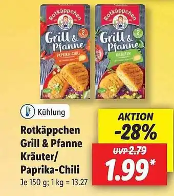 Lidl Rotkäppchen Grill & Pfanne Kräuter-paprika Chili Angebot