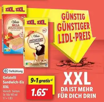 Lidl Gelatelli Sandwich-eis Xxl Versch. Sorten Angebot