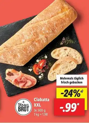 Lidl Ciabatta Xxl Angebot