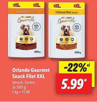 Lidl Orlando Gourmet Snack Filet Xxl Angebot