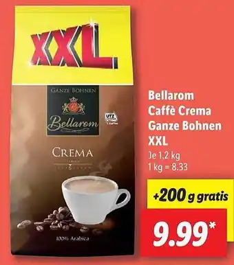 Lidl Bellarom Caffè Crema Ganze Bohnen Xxl Angebot