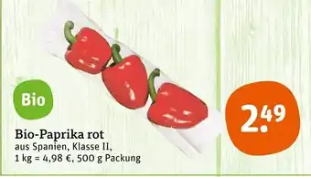 tegut Bio Paprika rot 500g Angebot