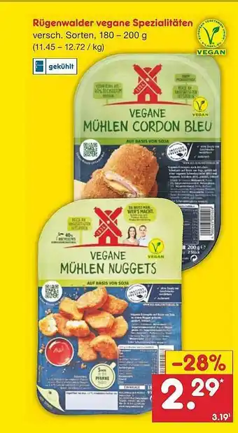 Netto Marken-Discount Rügenwalder Mühle Vegane Spezialitäten Angebot