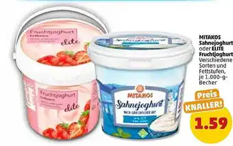 PENNY Mitakos Sahnejoghurt Oder Elite Fruchtjoghurt Angebot