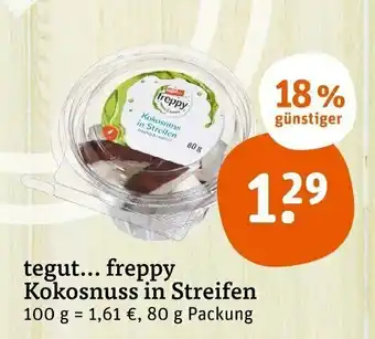 tegut Tegut freppy Kokosnuss in Streifen 80g Angebot