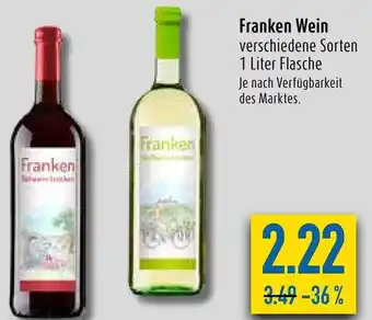 diska Franken Wein 1 Liter Flasche Angebot