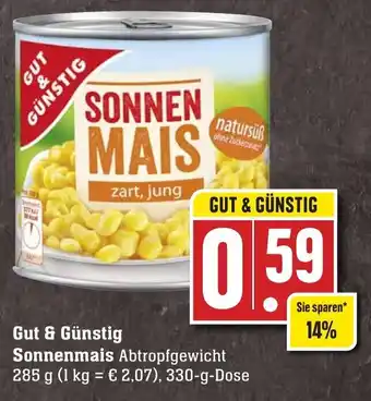 Edeka Neukauf Gut & Günstig Sonnenmais 330 g Dose Angebot