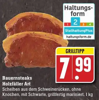 Edeka Neukauf Bauernsteaks Holzfäller Art 1 kg Angebot