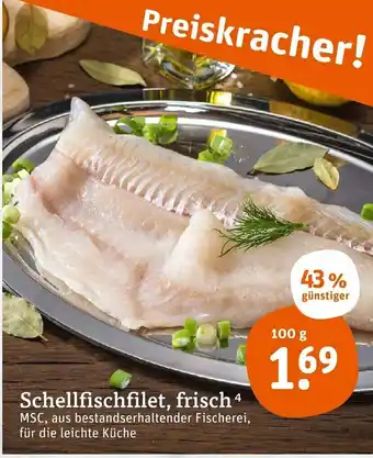 tegut Schellfischfilet , frisch 100g Angebot