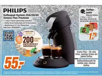 Expert Klein Philips Kaffeepad-system Csa220 69 Senseo Plus Premium Angebot