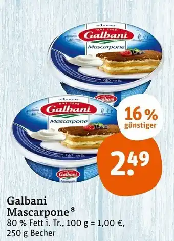 tegut Galbani Mascarpone 250g Becher Angebot