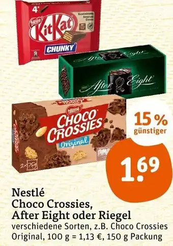 tegut Nestlé Choco Crossies, After Eight oder Riegel 150g Angebot