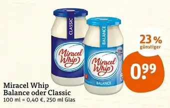 tegut Miracel Whip Balance oder Classic 250ml Angebot