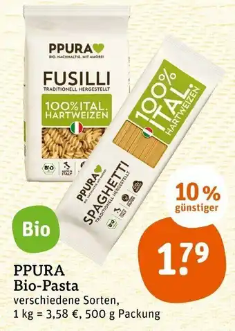 tegut Ppura Bio Pasta 500g Angebot