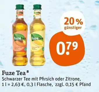 tegut Fuze Tea 0,3L Angebot