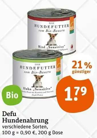 tegut Defu Hundenahrung 200g Angebot