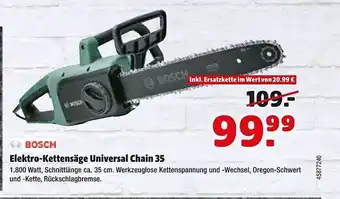 Hagebau Bosch Elektro-kettensäge Universal Chain 35 Angebot