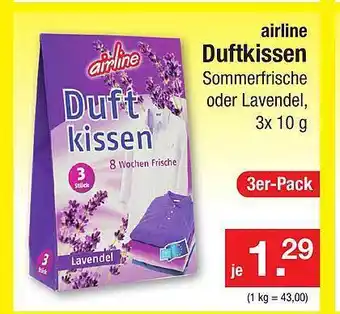 Zimmermann Airline Duftkissen Angebot