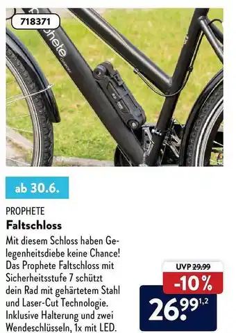 Aldi Nord Prophete Faltschloss Angebot