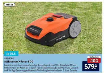 Aldi Nord Yard Force Mähroboter Xpower 800 Angebot