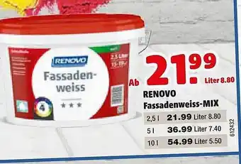 Hagebau Renovo Fassadenweiss-mix Angebot