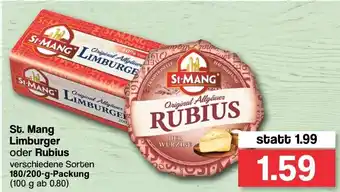 Famila Nord West St. Mang Limburger oder Rubius 180/200g Angebot