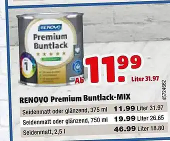 Hagebau Renovo Premium Buntlack-mix Angebot