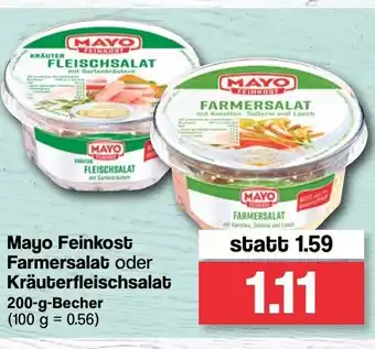 Famila Nord West Mayo Feinkost Farmersalat oder Kräuterfleischsalat 200g Becher Angebot