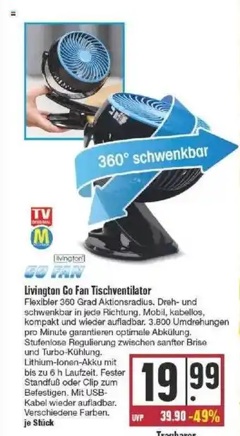 Edeka Go Fan Livington Go Fan Tischventilator Angebot