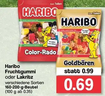 Famila Nord West Haribo Fruchtgummi oder Lakritz 160-200g Beutel Angebot