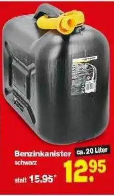 Repo Markt Benzinkanister Schwarz Angebot