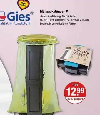 V Markt Müllsackständer Angebot