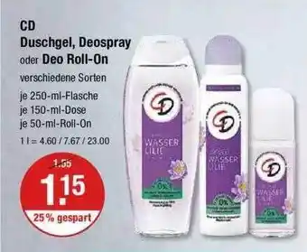 V Markt Cd Duschgel Deospray Oder Deo Roll-on Angebot