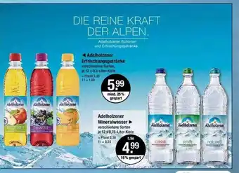 V Markt Adelholzener Erfrischungsgetränke Oder Mineralwasser Angebot