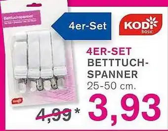 KODi 4er-set Betttuchspanner Angebot