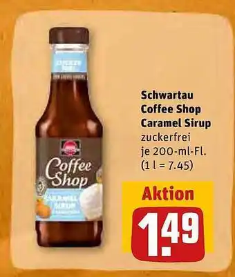 REWE Schwartau Coffee Shop Caramel Sirup Angebot