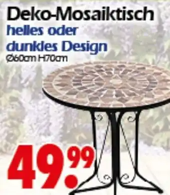 Wreesmann Deko Mosaiktisch helles oder dunkles Design Angebot