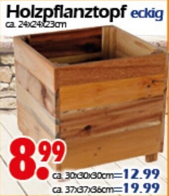 Wreesmann Holzpflanztopf eckig Angebot
