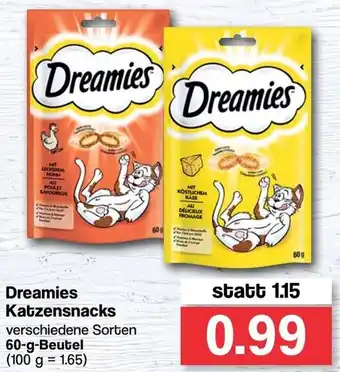 Famila Nord West Dreamies Katzensnack 60g Angebot