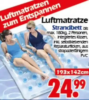 Wreesmann Luftmatratze Strandbett 193 x 142 cm Angebot