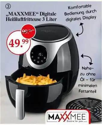 Woolworth Maxxmee Digitale Heißluftfritteuse 3 Liter Angebot